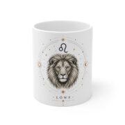 Leo Zodiac Lion Ceramic Mug — 'Löwe' Astrology Coffee Cup