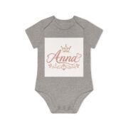 Anna Princess Baby Bodysuit — Personalized Rose Gold Name Infant Onesie - Image 7