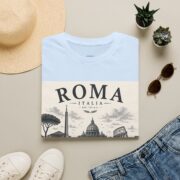 Roma Italia Graphic T-Shirt — Vintage Rome Cityscape Tee - Image 25