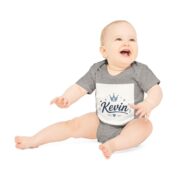 Personalized Baby Bodysuit "Kevin" — Crown Name Onesie, Newborn Gift - Image 6