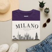 Milano Italia Skyline T-Shirt — Vintage Duomo Graphic Tee - Image 33