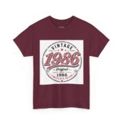 1986 Vintage Birthday T-Shirt — Retro 35th Anniversary Tee - Image 19