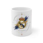 Real Madrid Crest Ceramic Mug — Official Football Club Logo Coffee Cup