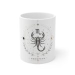 Scorpio Zodiac Ceramic Mug — Skorpion Constellation Astrology Coffee Cup