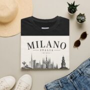 Milano Italia Skyline T-Shirt — Vintage Duomo Graphic Tee - Image 5