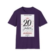 20 Jahre Geburtstag T-Shirt für Frauen – "20 Jahre" Jubiläums-Shirt mit Krone & Herzen - Image 18