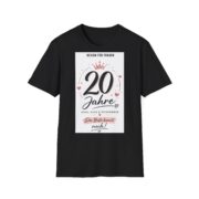 20 Jahre Geburtstag T-Shirt für Frauen – "20 Jahre" Jubiläums-Shirt mit Krone & Herzen - Image 6