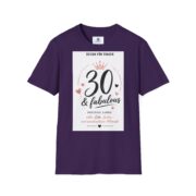 30 & Fabulous T-Shirt — Women's 30th Birthday Celebration Tee - Image 18