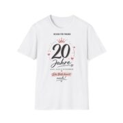 20 Jahre Geburtstag T-Shirt für Frauen – "20 Jahre" Jubiläums-Shirt mit Krone & Herzen - Image 2
