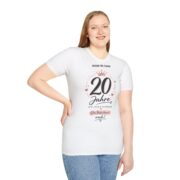 20 Jahre Geburtstag T-Shirt für Frauen – "20 Jahre" Jubiläums-Shirt mit Krone & Herzen - Image 4