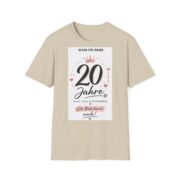 20 Jahre Geburtstag T-Shirt für Frauen – "20 Jahre" Jubiläums-Shirt mit Krone & Herzen - Image 10