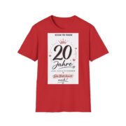 20 Jahre Geburtstag T-Shirt für Frauen – "20 Jahre" Jubiläums-Shirt mit Krone & Herzen - Image 22