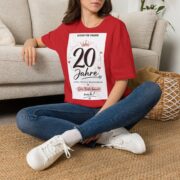 20 Jahre Geburtstag T-Shirt für Frauen – "20 Jahre" Jubiläums-Shirt mit Krone & Herzen - Image 21