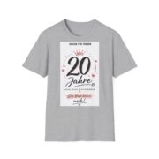20 Jahre Geburtstag T-Shirt für Frauen – "20 Jahre" Jubiläums-Shirt mit Krone & Herzen - Image 14